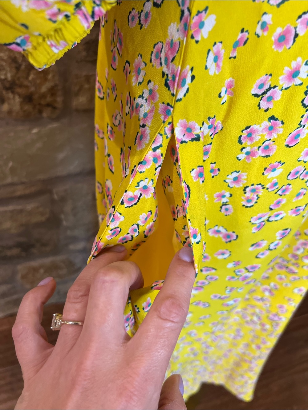 NICHOLAS Yellow Floral Midi Dress - Picture 6 of 10